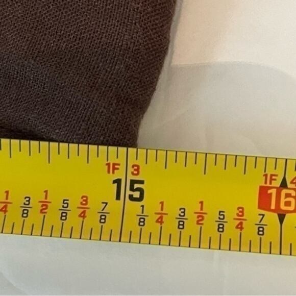 New York & Company Chocolate Brown Linen Blend Wide Leg Ankle Pant NWOT Size 4 - Picture 9 of 11